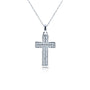 0.38 Carat Natural Diamond Dual-Pavé Cross Necklace
