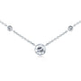 Kobelli 3 Diamond Bezel Necklace 1/3 CTW in 14K White Gold 62145R