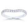 Kobelli Diamond Curved Wedding Band 1/3 CTW in 14k White Gold