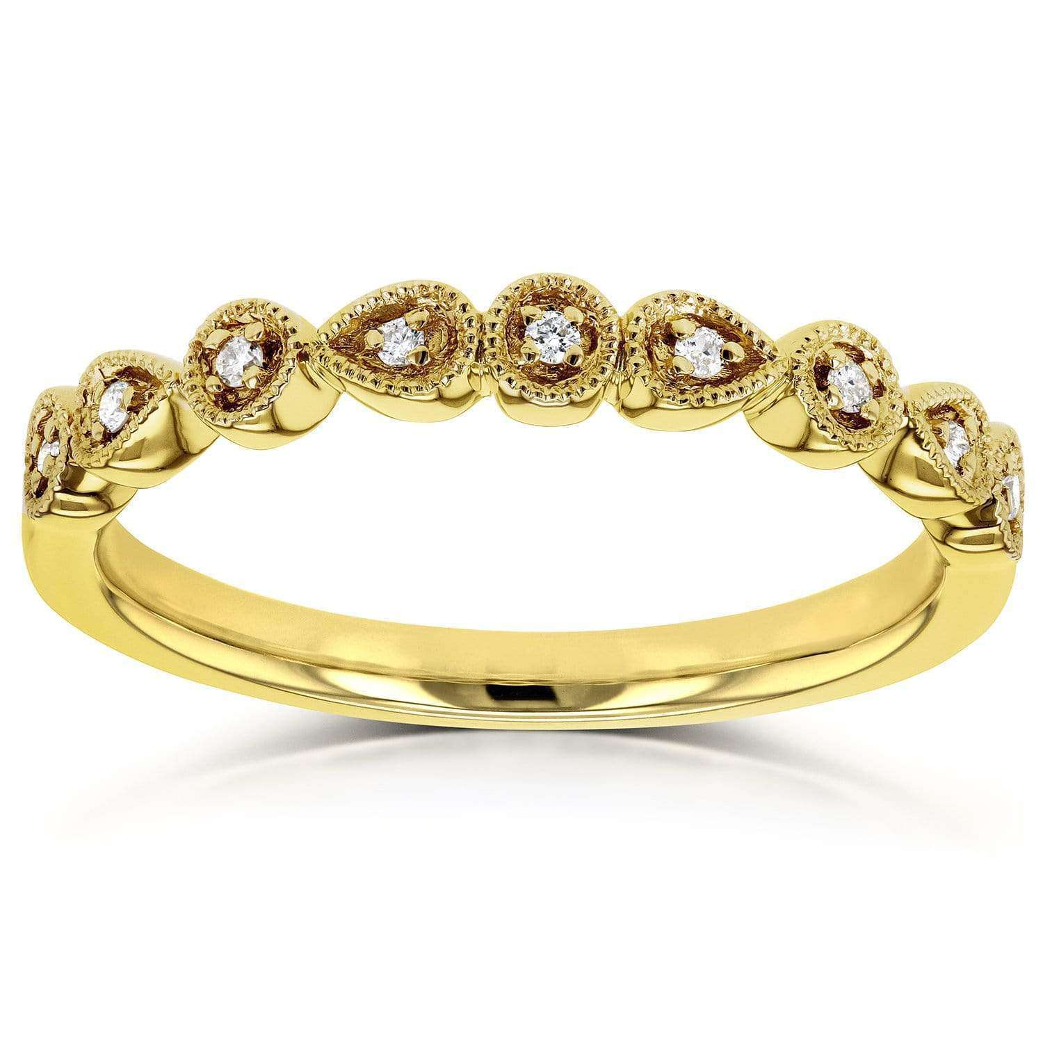 Natural Diamond & Sapphire Accent Alternating Ring