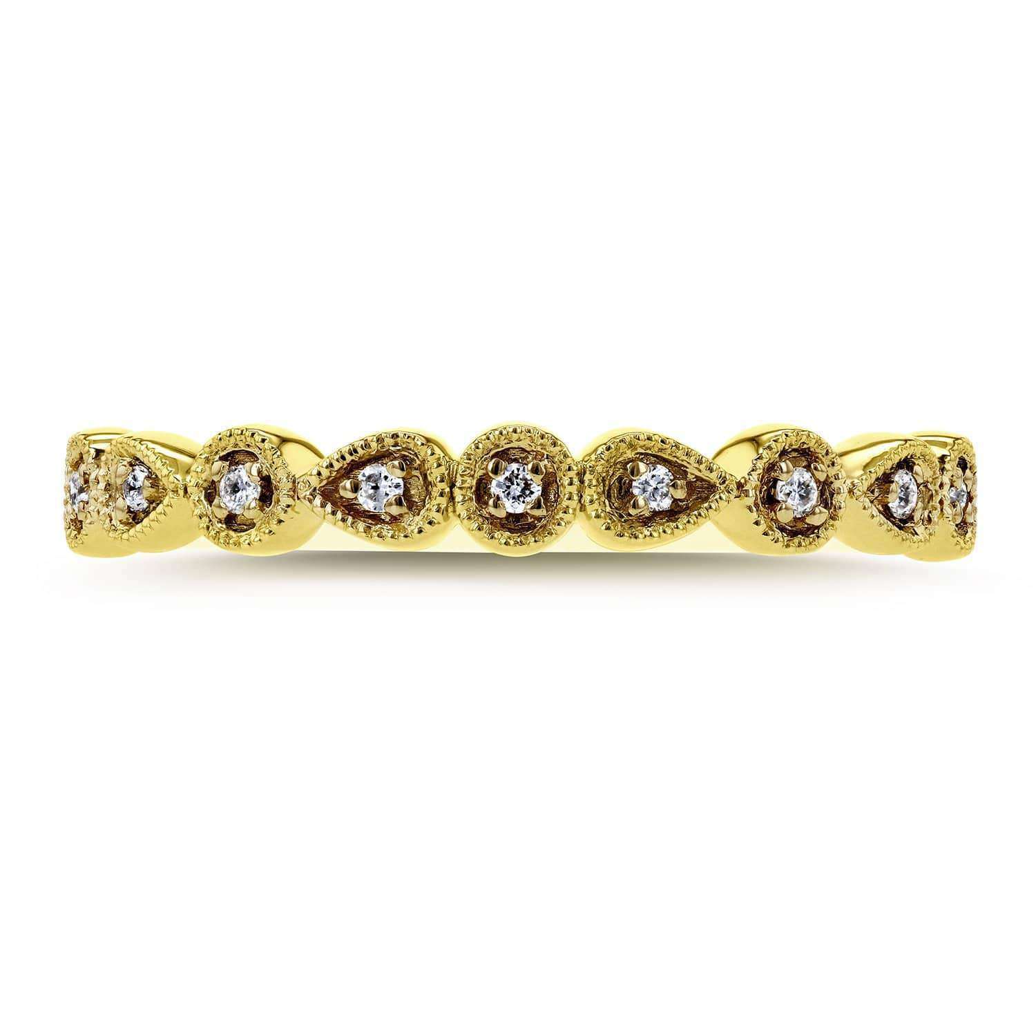 Natural Diamond & Sapphire Accent Alternating Ring