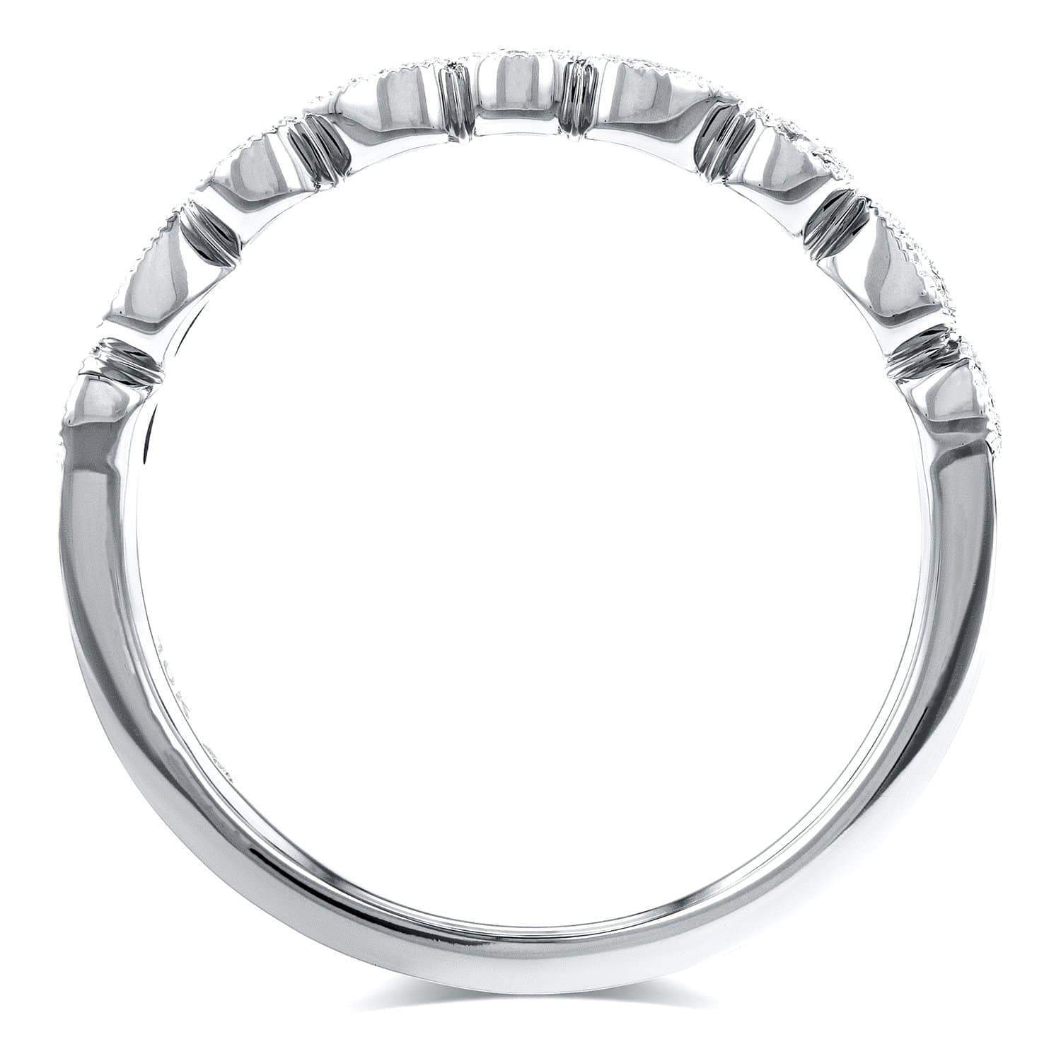 Natural Diamond & Sapphire Accent Alternating Ring
