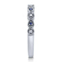 Kobelli Diamond and Sapphire Accented Milgrain Ring in 10k White Gold