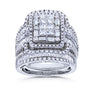 2.5 Carat Natural Diamond Rectangular Cluster Élodie Bridal Set