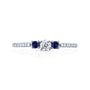 0.25 Carat Natural Diamond & Sapphire Sylvie Ring