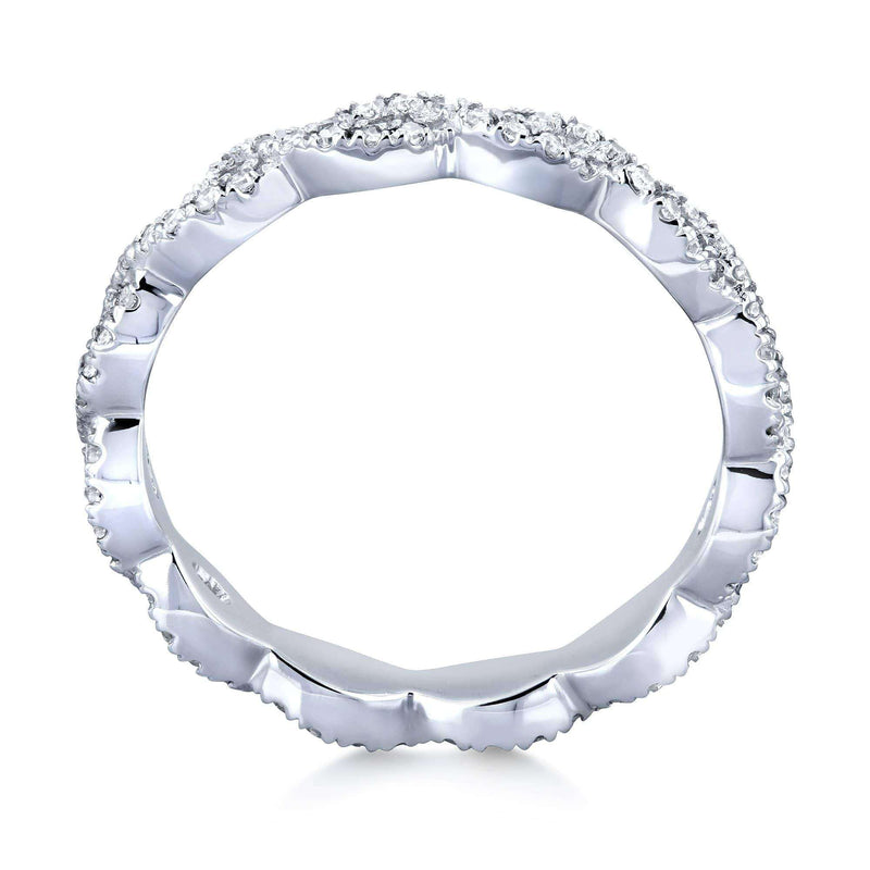 Kobelli Diamond Braided Eternity Wedding Ring 1/3ct TDW in 10k White Gold