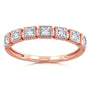 0.15 Carat Natural Diamond Square Pattern Ring