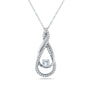 Kobelli Diamond Looping Pendant and Chain 1/4ct TDW in 10k Gold