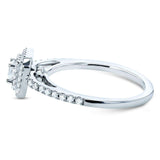 Kobelli Diamond Double Halo Engagement Ring 1/2ct TDW in 10k White Gold