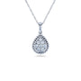 0.25 Carat Natural Diamond Pear Harmony Cluster Necklace