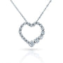 Kobelli Diamond Journey Heart Pendant 1/4 CTW 10k White Gold 62437-W