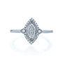 0.16 Carat Natural Diamond Marquise Cluster Promise Ring