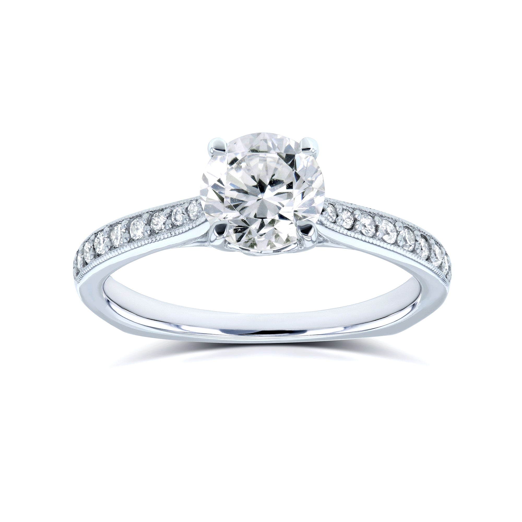 1.18 Carat Natural Diamond Euro Round Ring