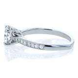 Kobelli Diamond Vintage Trellis Engagement Ring 1 1/5 CTW 14k White Gold