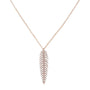 Kobelli Diamond Dangle Feather Necklace 2/5 CTW 14k Rose Gold 62457V-R