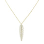 Kobelli Diamond Dangle Feather Necklace 2/5 CTW 14k Yellow Gold 62457V-Y