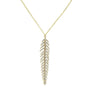 Kobelli Diamond Dangle Feather Necklace 2/5 CTW 14k Yellow Gold 62457V-Y