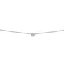 Kobelli White Diamond Bezel Necklace 1/6 Carat, 14k White Gold, Adjustable 13 14 15 Inch 62464R