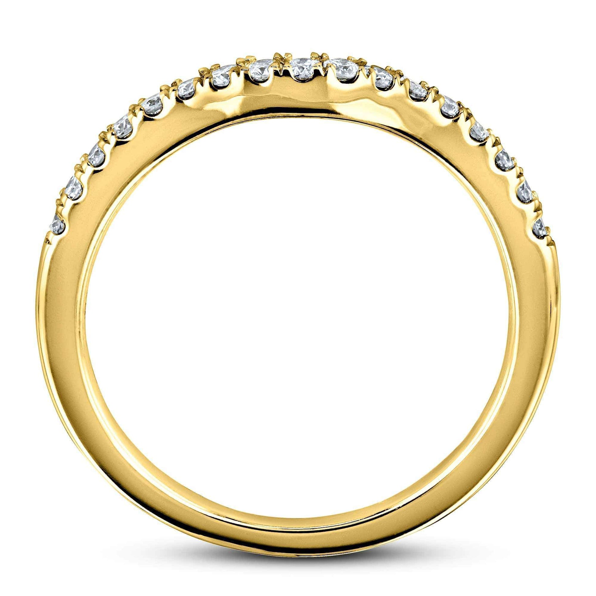 Kobelli Diamond Curved Wedding Band 1/5ct.tw 62475 Series 14k Gold