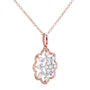 Kobelli Diamond Floral Pendant Necklace 1/4 CTW 10k Rose Gold, 18in Chain 62493-R