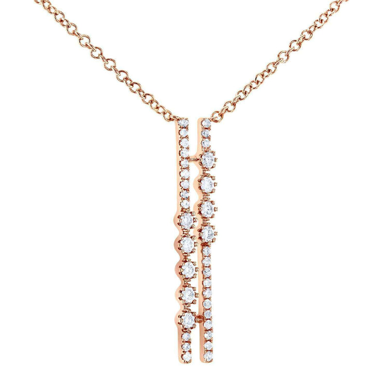 Kobelli Dual Bar Diamond Necklace