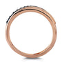 Kobelli Black Diamond Dash Ring 10k Rose Gold