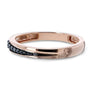 Kobelli Black Diamond Dash Ring 10k Rose Gold