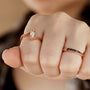Black Diamond Rose Gold Ring