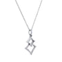 Kobelli Rhombus Geometric Diamond Necklace 10k White Gold, 18 Inch 62510-W