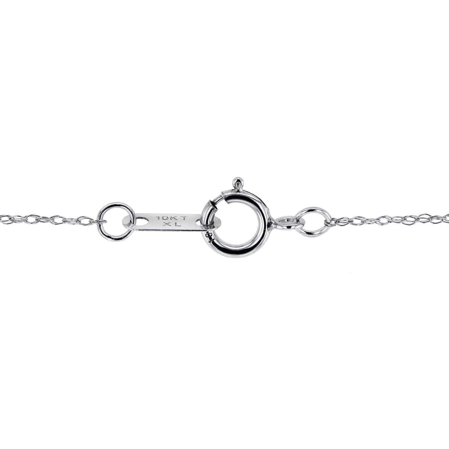 Kobelli Rhombus Geometric Diamond Necklace 10k White Gold, 18 Inch 62510-W