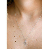 Kobelli Rhombus Geometric Diamond Necklace 10k White Gold, 18 Inch 62510-W