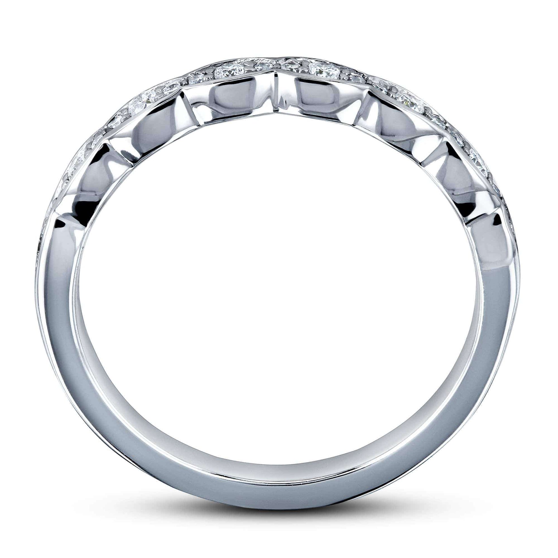 Kobelli Diamond Antique Wavy Wedding Band 1/6 Carat TCW 14k Gold