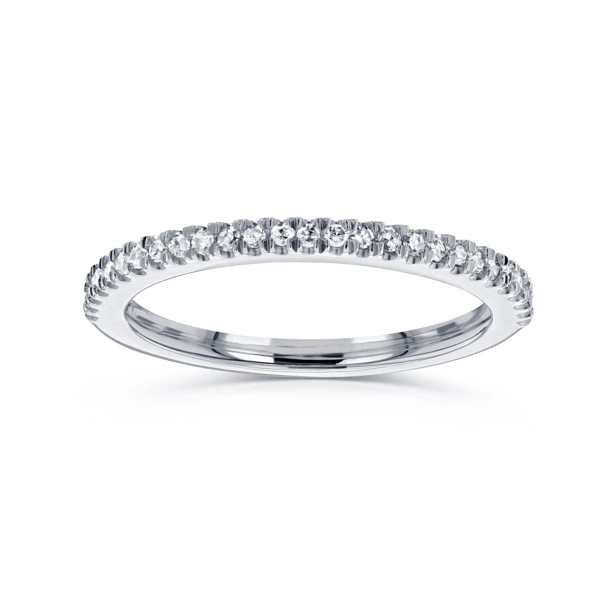 0.14 Carat Natural Diamond Half Eternity Petite Ring