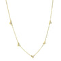 Kobelli Triple Bezel Diamond Necklace 14K Gold, 18 or 16 Inch