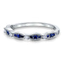 Kobelli Blue Sapphire White Diamond Band