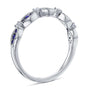 Kobelli Blue Sapphire White Diamond Band