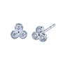 0.1 Carat Natural Diamond Trinity Studs