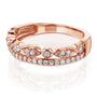 Kobelli Mixed Set Double Row Diamond Band 10k Rose Gold