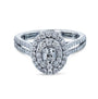 1 Carat Natural Diamond Oval Cluster Serah Ring