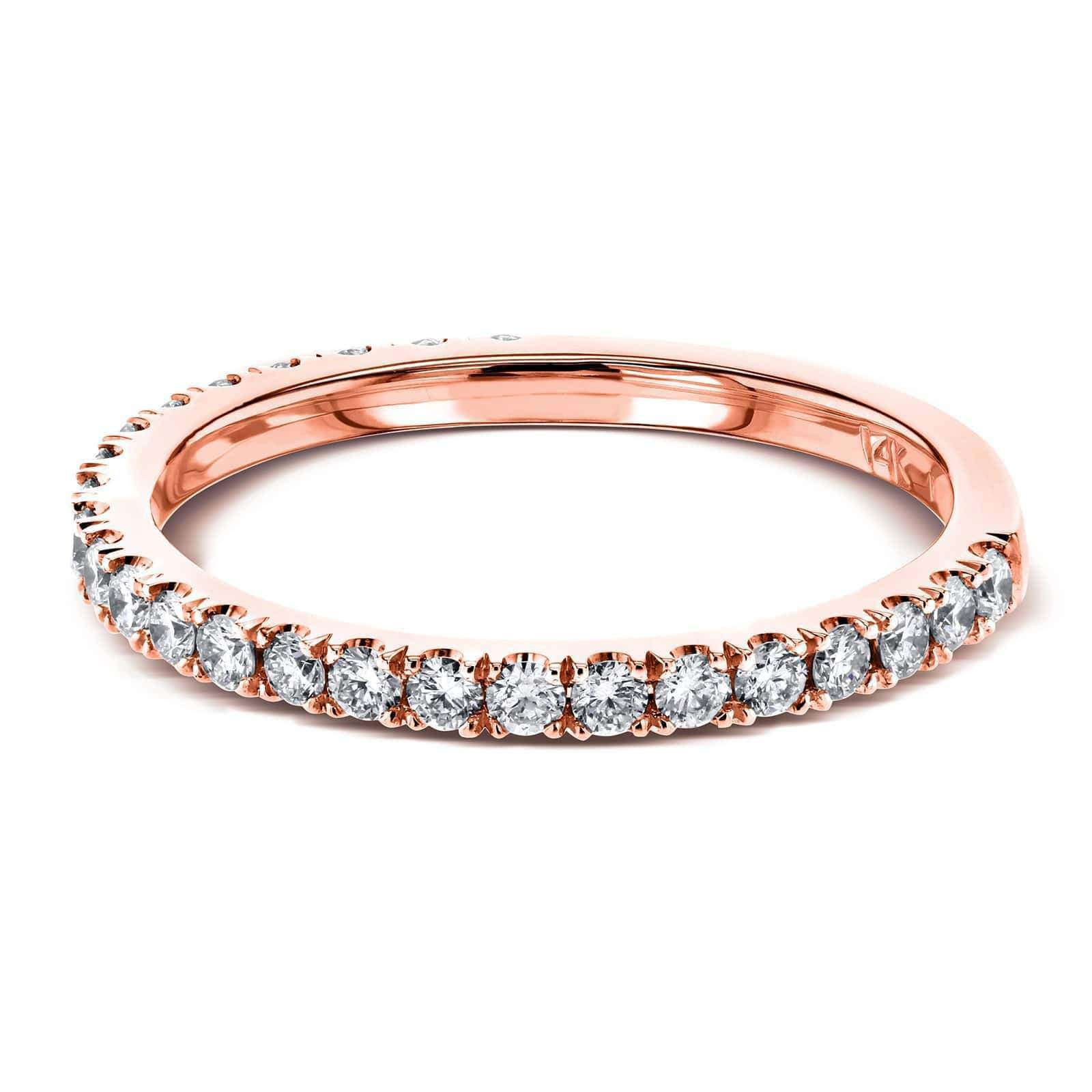 Kobelli Diamond Semi Eternity 3/8 Carat TW Gold Band 62640D/4.5R