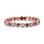 Kobelli Black and White Diamond Bezel Rose Gold Ring