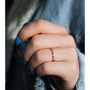 Kobelli Black and White Diamond Bezel Rose Gold Ring
