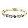 Kobelli Bezel Sapphire Pave Diamond Patterned Gold Band 62681DBS/4.5Y