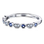 Kobelli Bezel Sapphire Pave Diamond Patterned Gold Band 62681DBS/4.5W