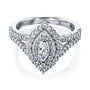 Kobelli Marquis Cluster Double Halo Split Shank Ring