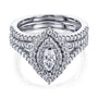 Kobelli Marquis Cluster Double Halo Split Shank Bridal Set