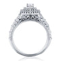 Marquis Double Halo Diamond Cluster Ring