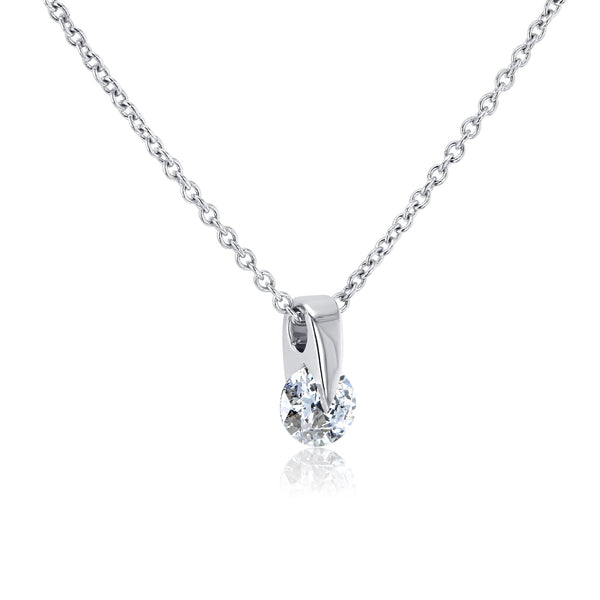 Kobelli Round Suspended Solitaire Necklace
