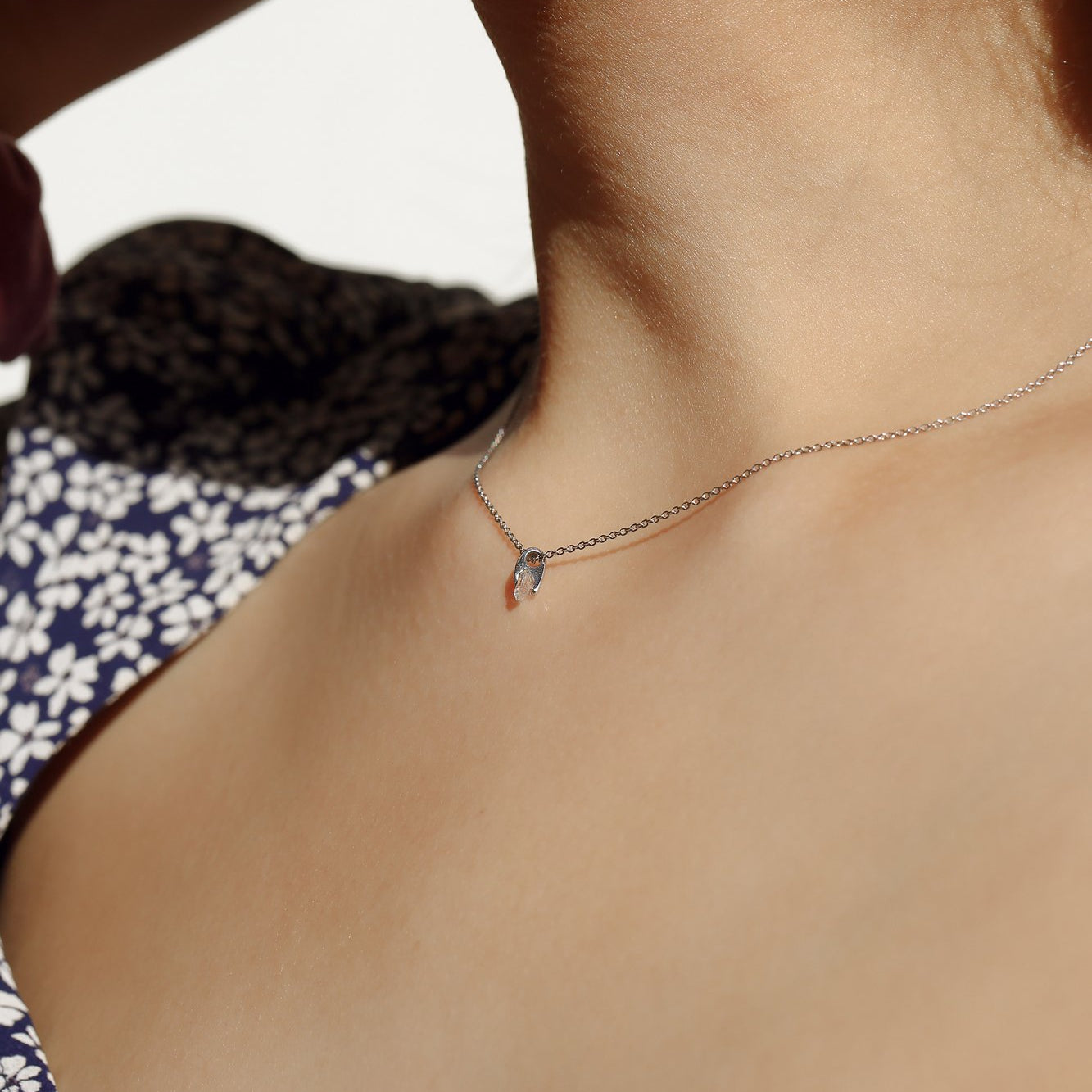 Kobelli Round Suspended Solitaire Necklace