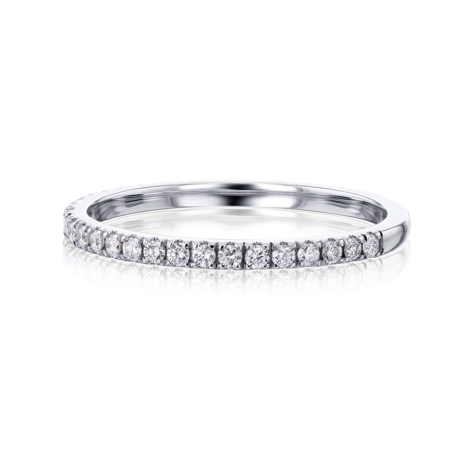 0.2 Carat Natural Diamond Near Eternity Pavé Serah Ring